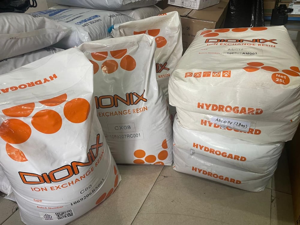 Water purification using Dionix Ion Exchange Resin