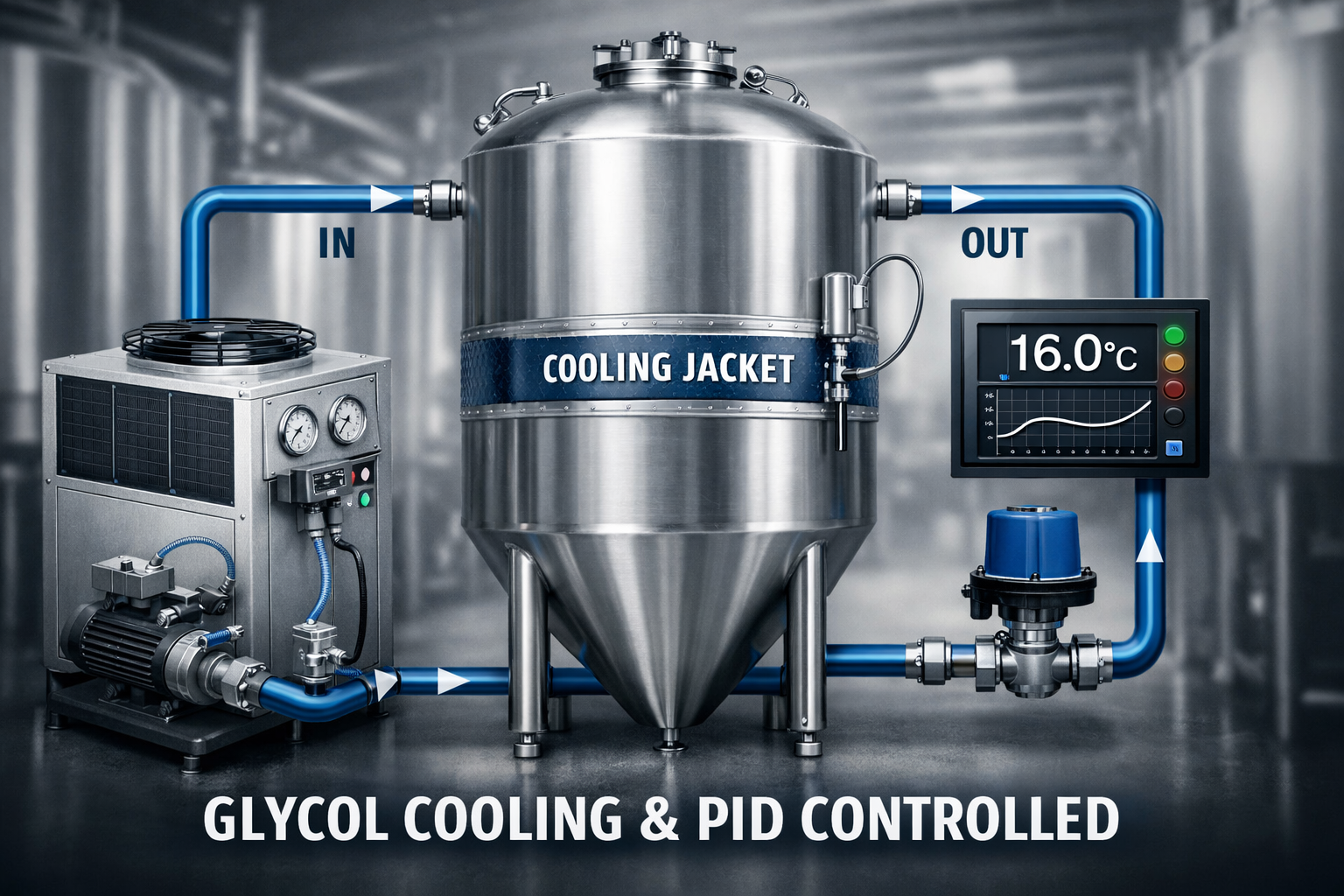Cooling Fermenter Brewery: Glikol vs Ammonia & Kontrol PIDImage Jan 5, 2026, 09_29_31 AM