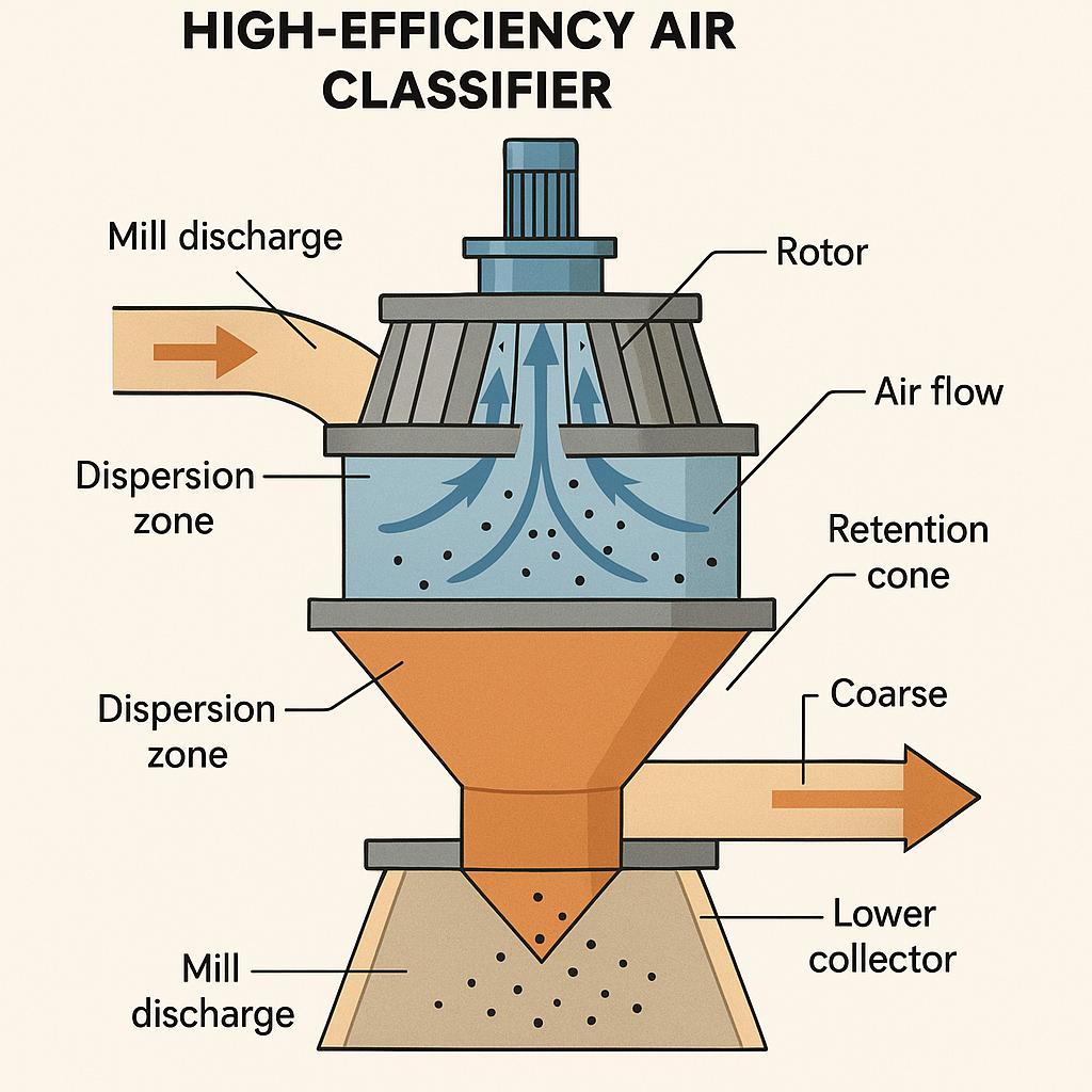 High-Efficiency Air Classifier pada Raw Mill: Kunci Efisiensi Energi dan Kualitas Raw Meal di Industri Semen